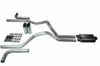2.5" Dual Exhaust Kit for Ford F150 (2021–2025) - 2 Chamber Slash Tips