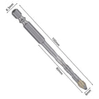 Set of 4 Hex Shank Eccentric Drill Bits 6mm 8mm 10mm 12mm for Tile Wood Glass Plastic