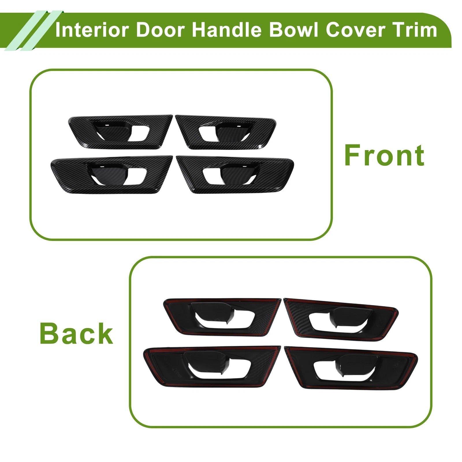 Set of 4 Interior Door Handle Bowl Cover Trim for Honda CR-V (2017–2022)