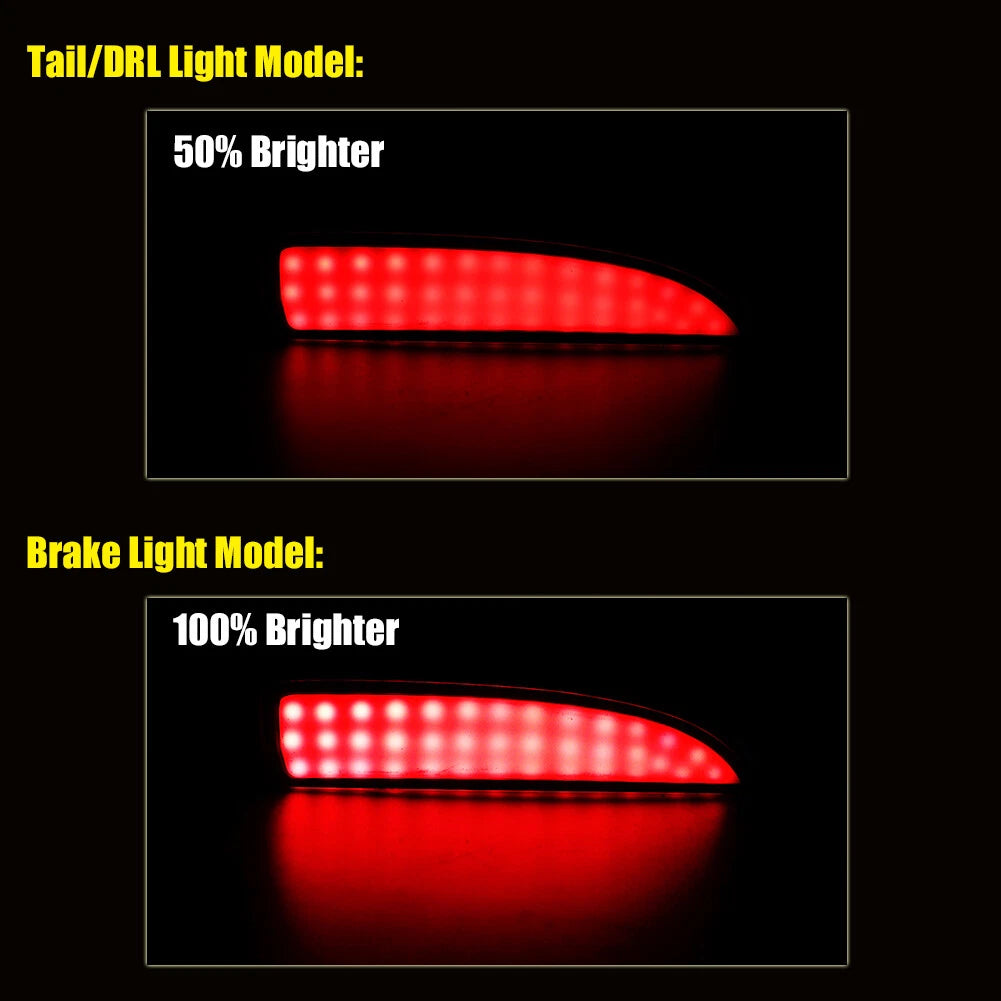 2X Smoked Lens Red LED Rear Side Marker Lights for Mazda 3 (2004–2008)