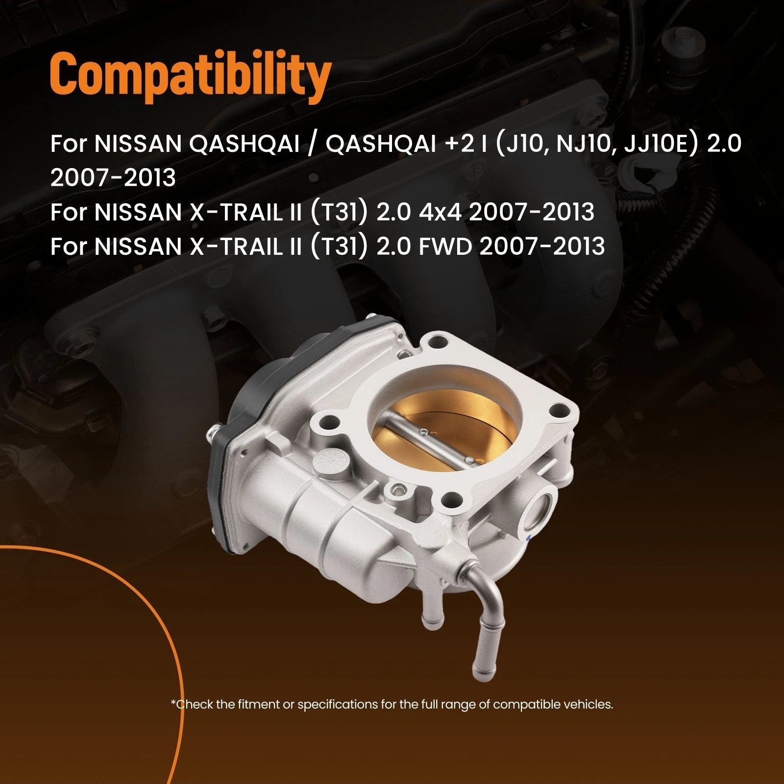 Electronic Throttle Body Assembly for Nissan X-Trail Qashqai (2007–2013)
