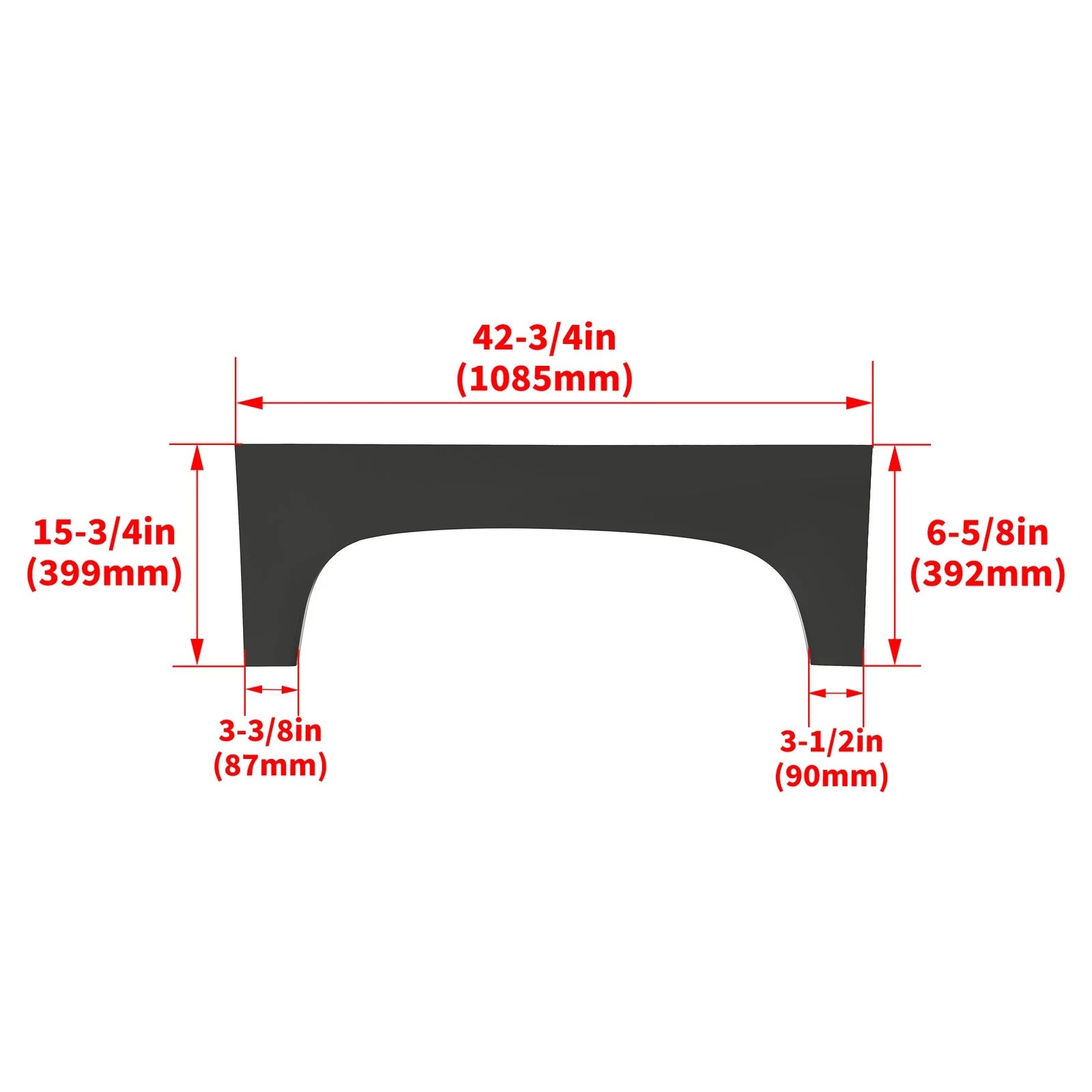 Set of 2 Rear Upper Wheel Arch Repair Panels for Chevy Silverado 1500 (2007–2014)