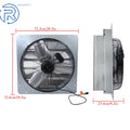 24" Wall Mounted Exhaust Fan with Automatic Shutter for Attic