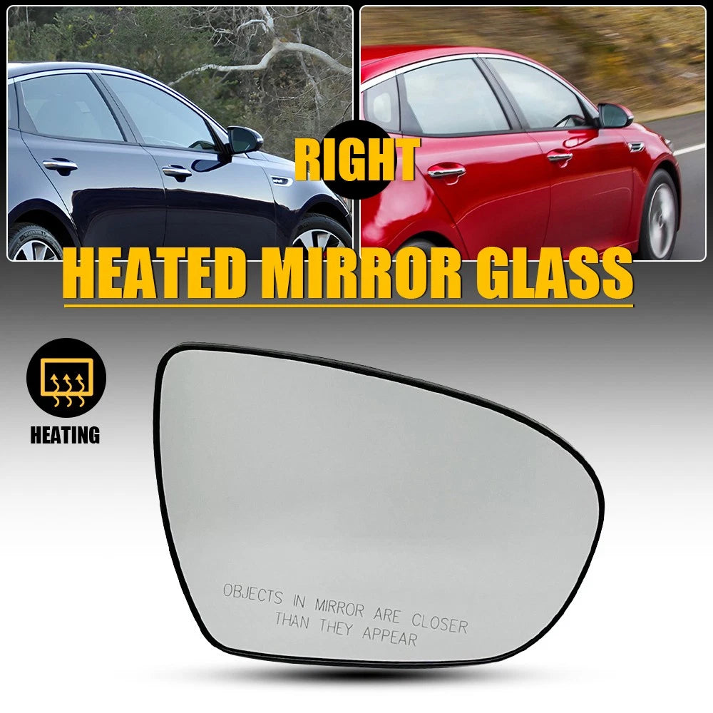 Heated Mirror Glass for Kia Optima (2011–2016) RH Side, Part Number: H