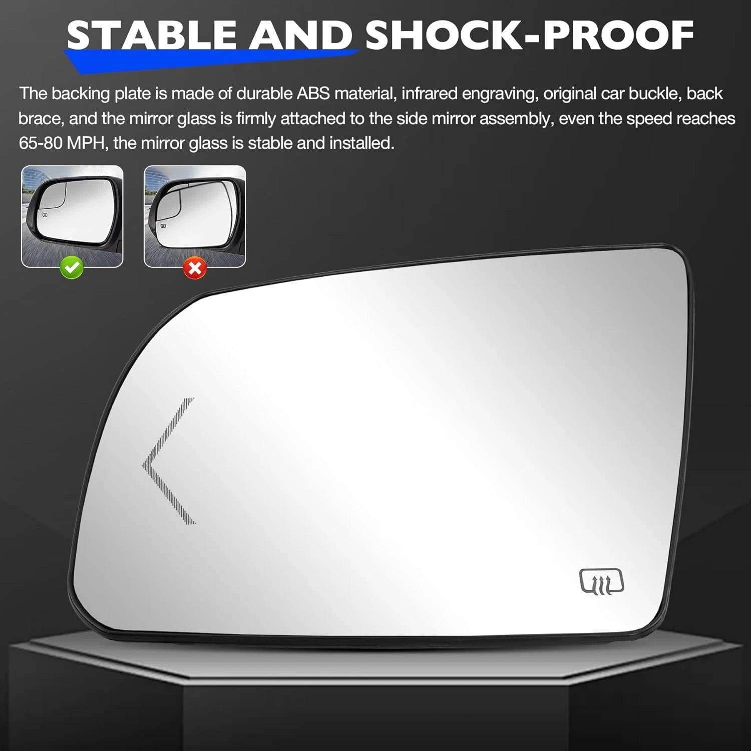 Heated Signal Mirror Glass for Toyota Tundra Sequoia (2007–2020)