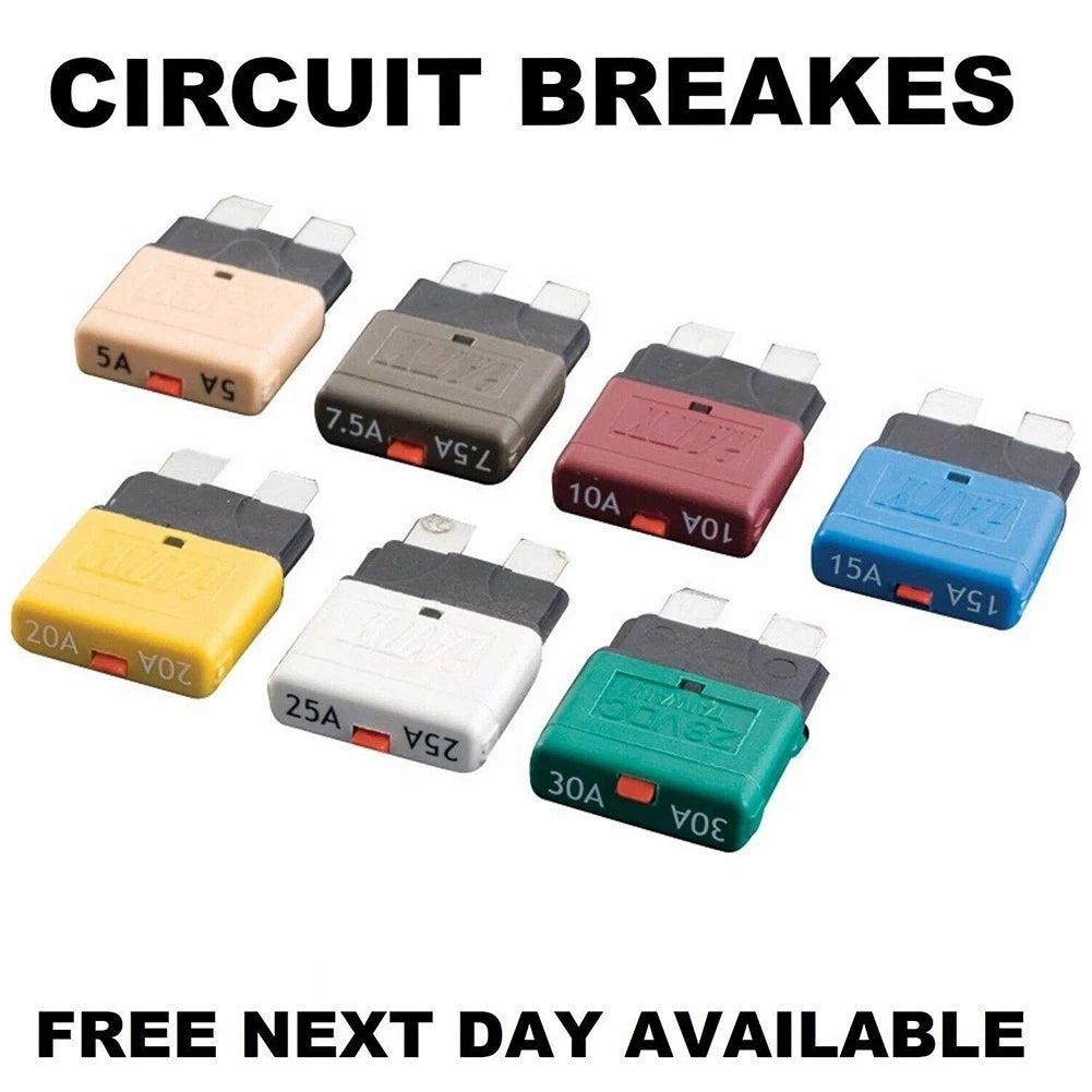 Circuit Breaker Fuse 12V 24V 5-30A for Marine (Automatic Reset)
