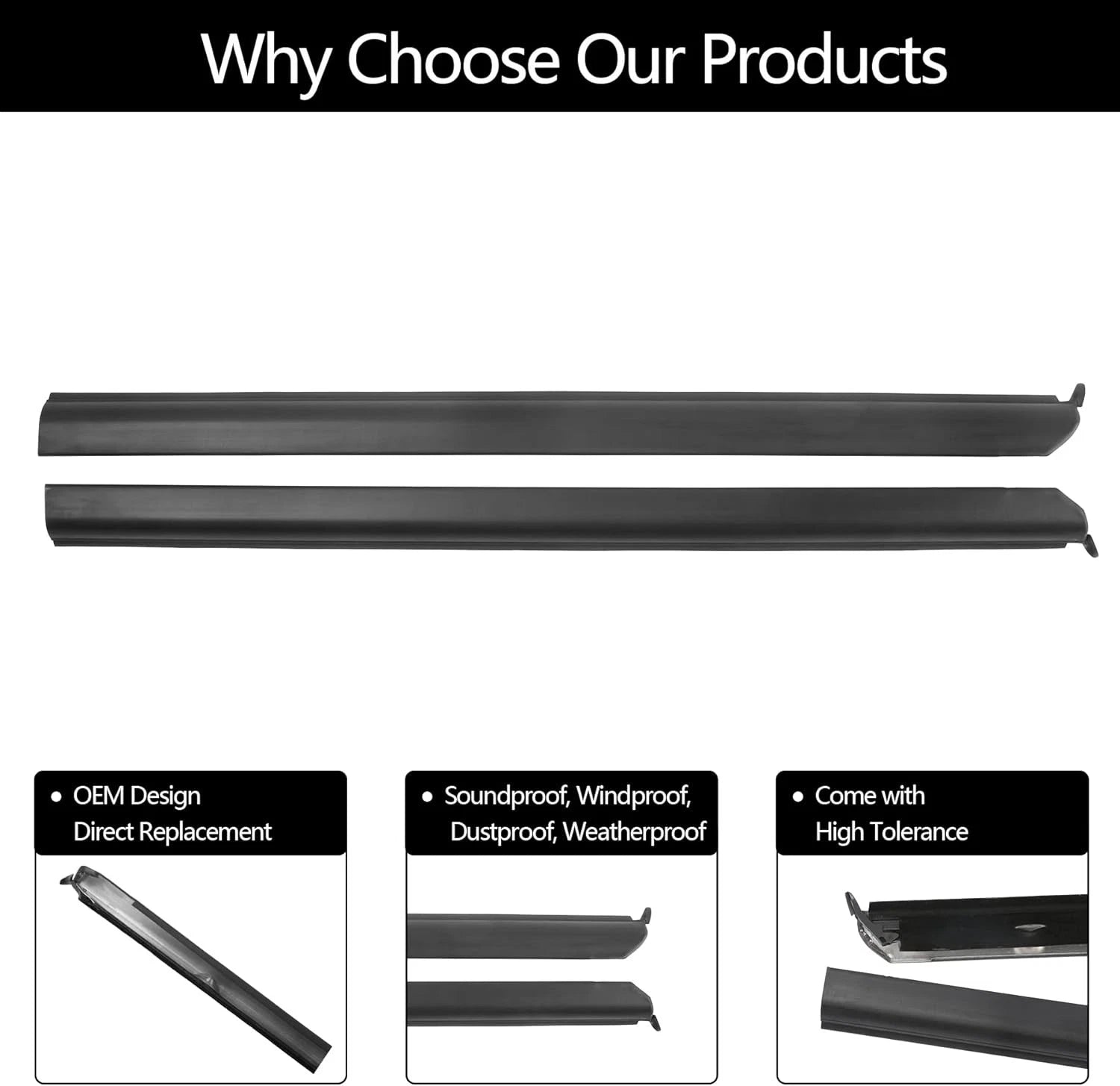 Weatherstrip Window Moulding Trim Seal Belt for Ford Ranger (1999–2011)