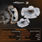 Set of 2 Front Brake Calipers with Bracket for Honda Accord (2003–2007)