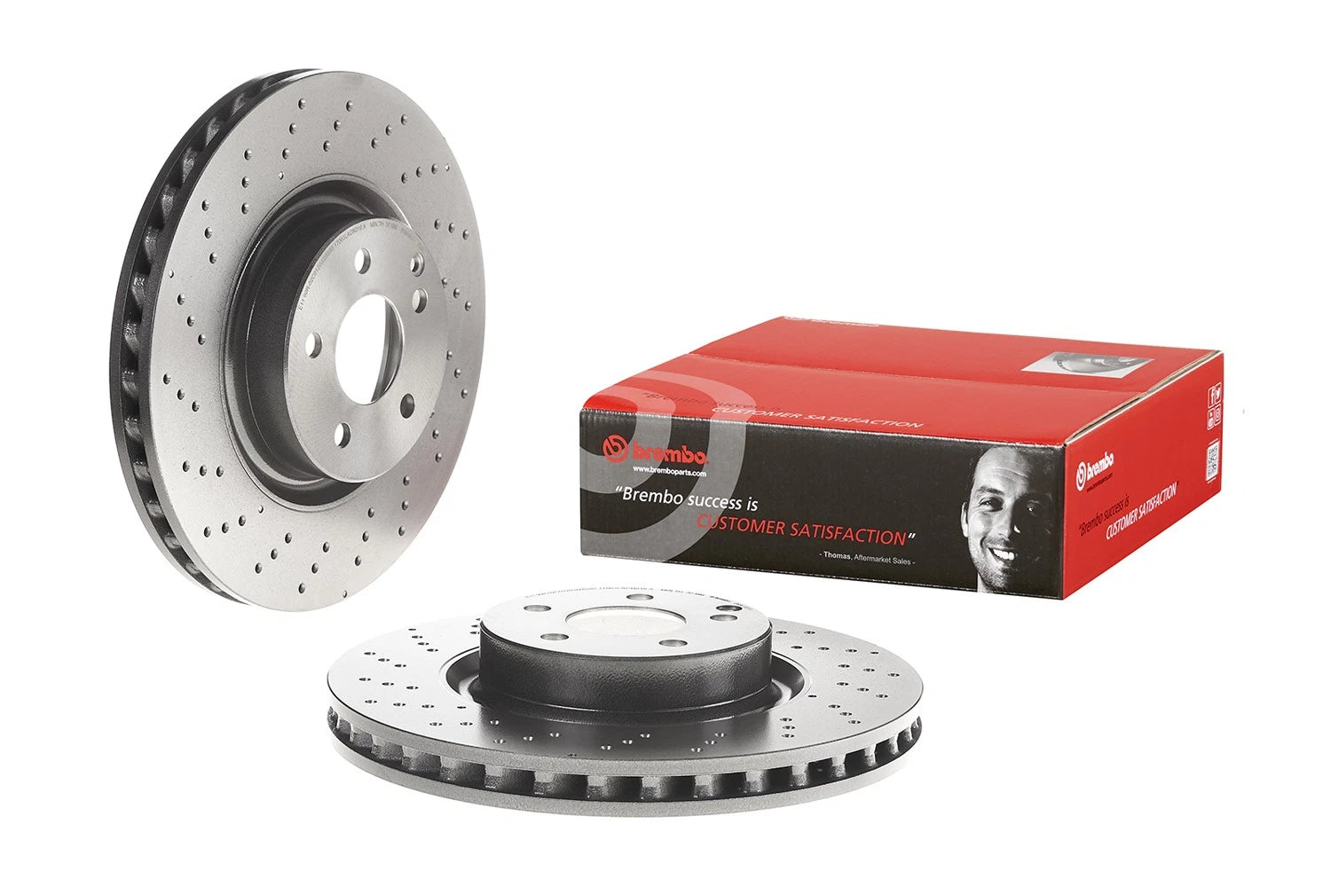 Brembo 335mm Drilled Disc Brake Rotor for Mercedes C216 W221 (2007–2015)