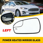 Left Driver Side View Power Mirror Glass for Ford Fusion (2013–2020)
