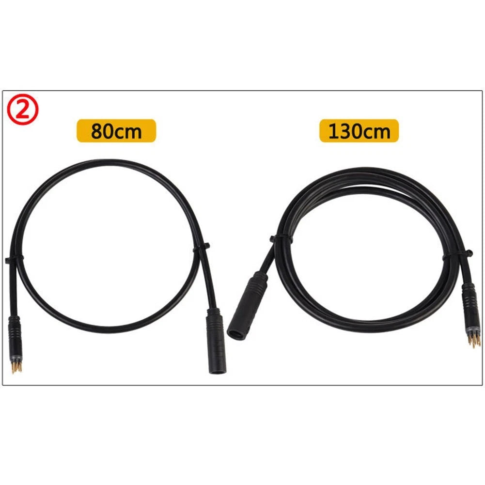 Electric Bike Motor Extension Cable 9 Pin Waterproof 80cm 130cm