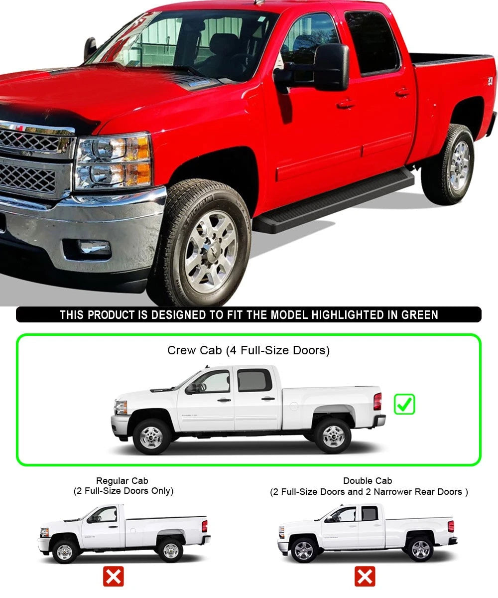 iBoard Running Boards for Chevy Silverado GMC Sierra (2007-2018)