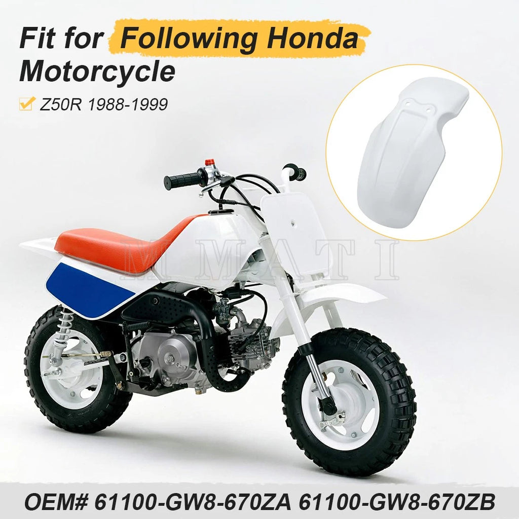 White Front Fender for Honda Z50R Z50 R (1988–1999) 61100-GW8-670ZA