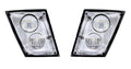 LH RH Chrome High Power LED Fog Lights Lamps for Volvo VNL (2003–2017)