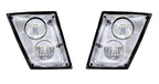 LH RH Chrome High Power LED Fog Lights Lamps for Volvo VNL (2003–2017)