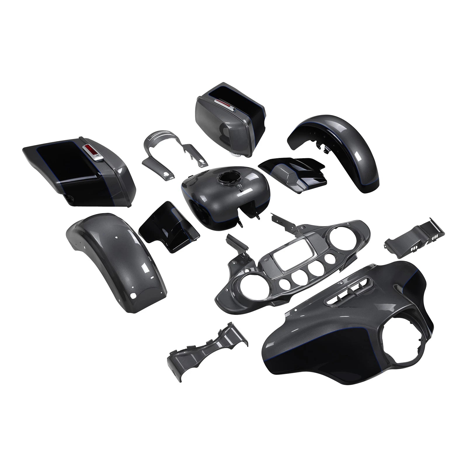 Fairings Body for Harley Street Glide (2014–2023) Gauntlet Gray Metallic/Vivid Black