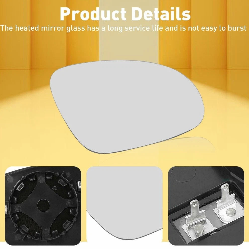 Heated Mirror Glass with Backing Plate for VW Jetta Beetle (2011–2018)