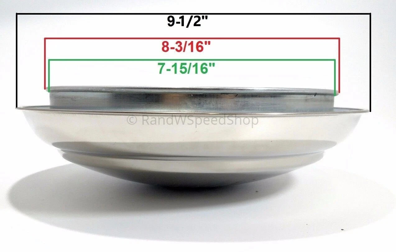 Stainless Hubcaps with Ford Logo Script for 1946 Ford Passenger Car (Set of 5)