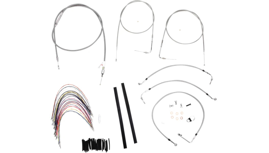 Burly Braided Stainless Brake Line Kit for Harley Touring (2002–2006)