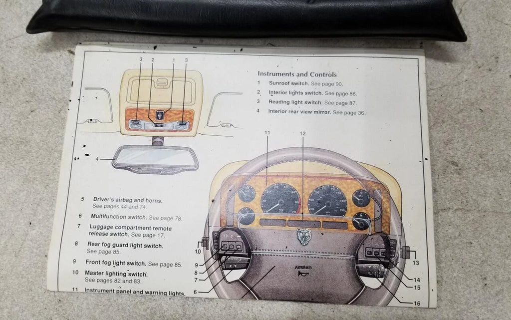 Owner Manual Handbook for Jaguar XJ12 (1996)
