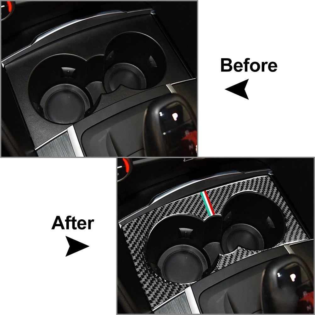 Interior Water Cup Holder Trim for Alfa Romeo Giulia (2017–2019)