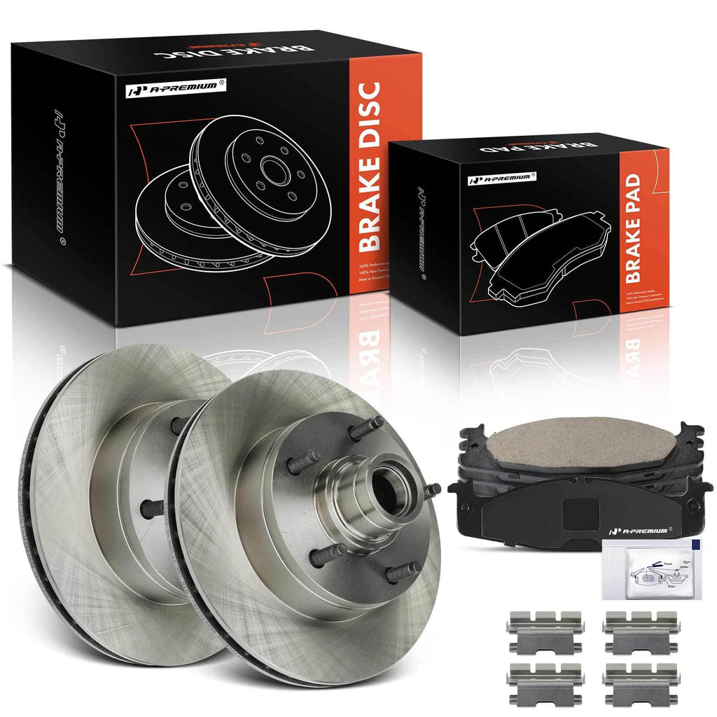 Front Disc Brake Rotors & Ceramic Pads for Ford E-150 (2000–2014)