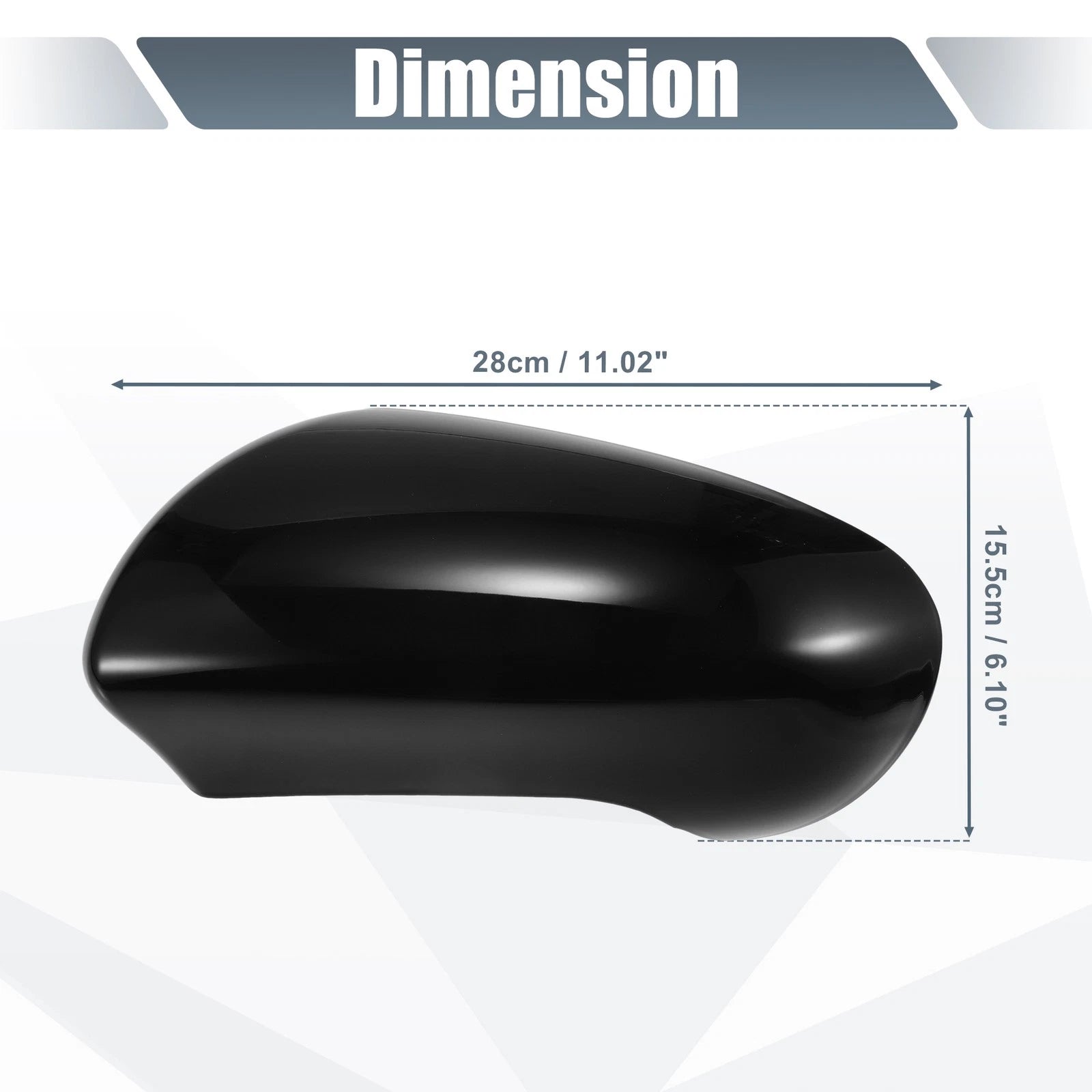 Left Side Mirror Cover Cap Gloss Black for Nissan Qashqai J10 (2007–2014)