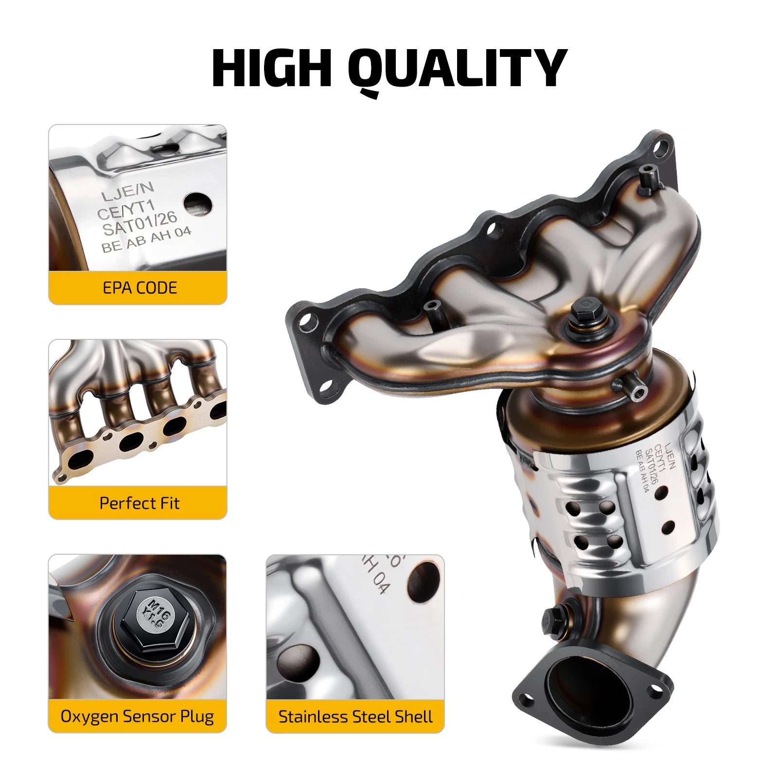Front Catalytic Converter for Kia Optima (2016–2020) Hyundai Sonata (2015–2019) 2.4L