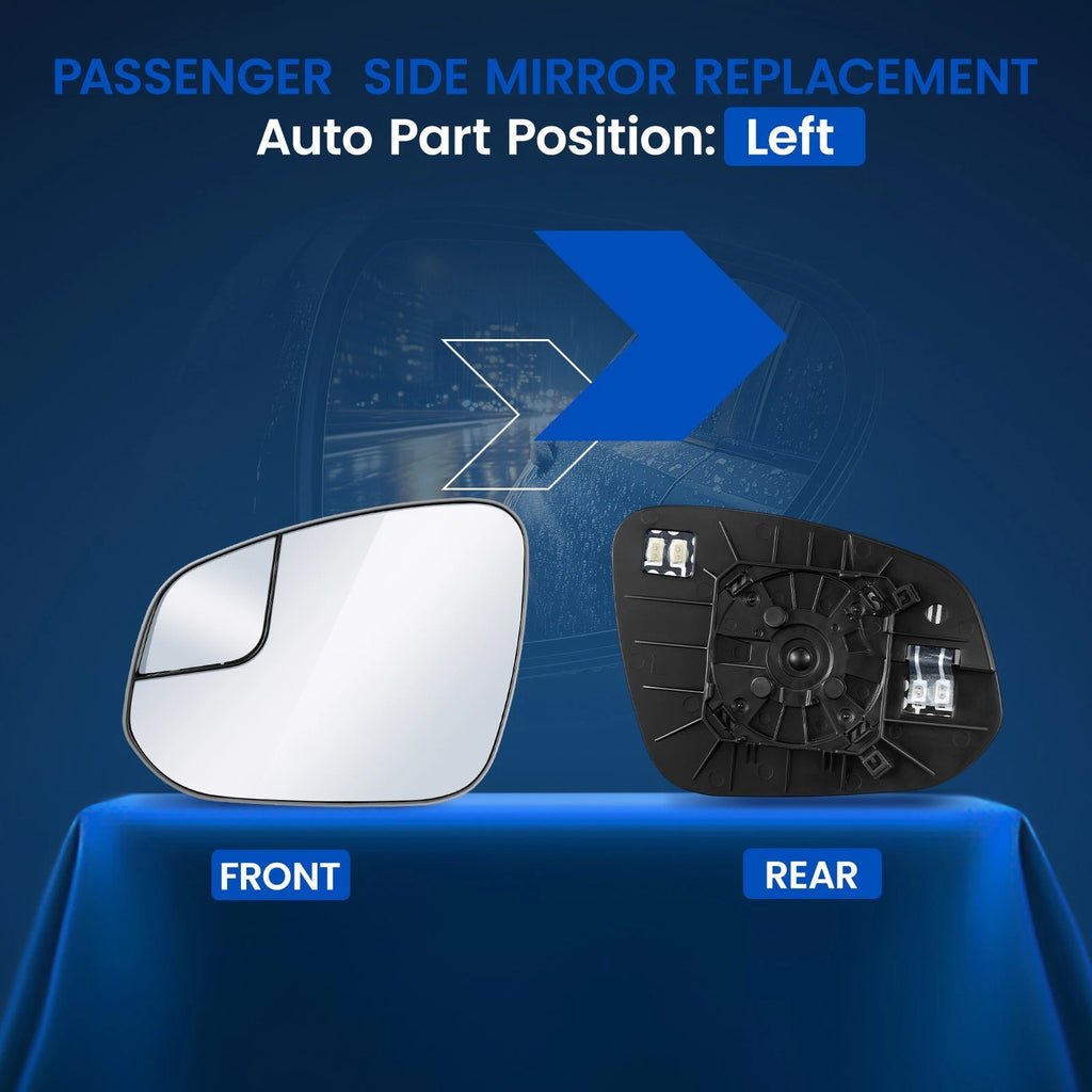Heated Exterior Mirror Glass Left Driver Side for Toyota RAV4 (2016-2018)