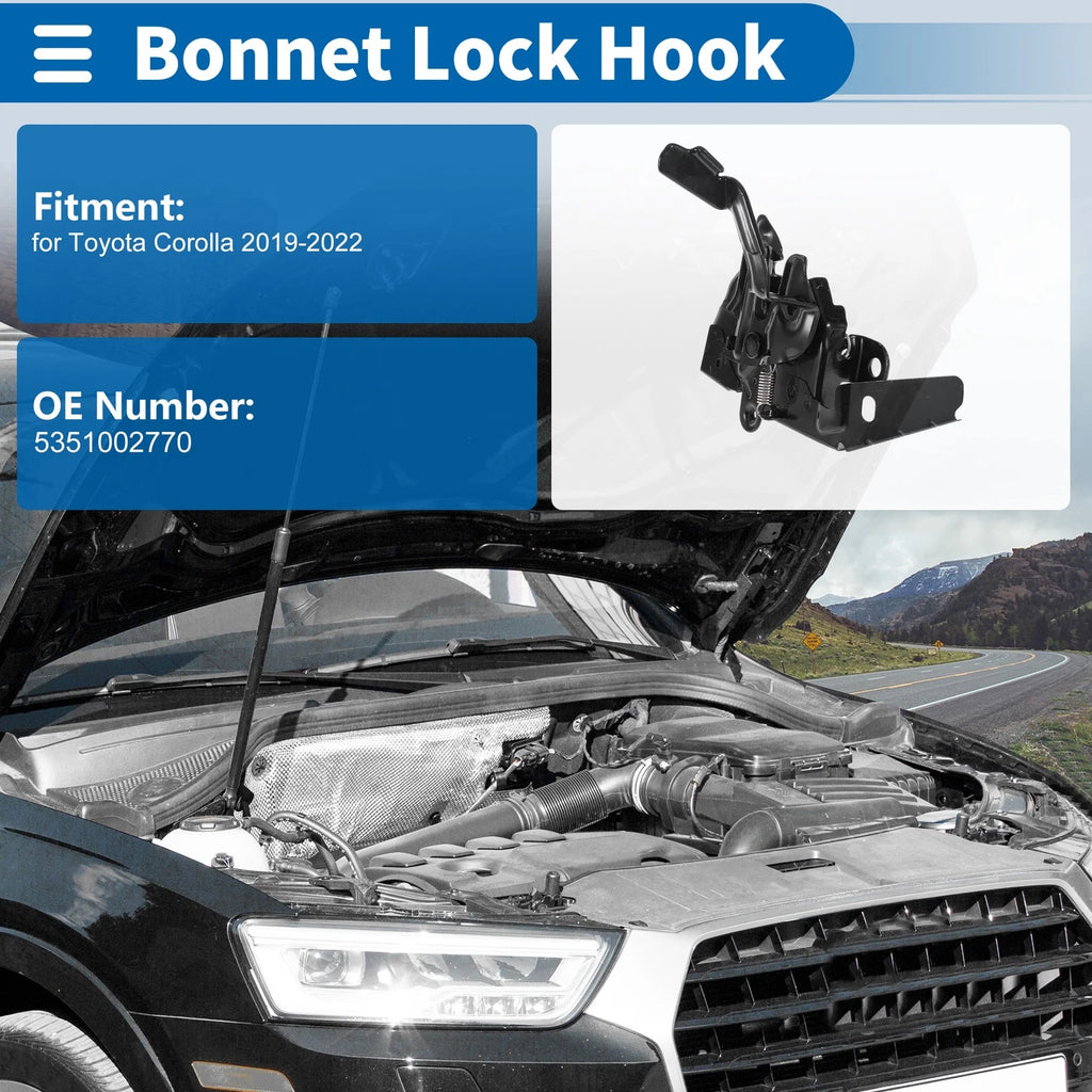 Hood Latch Assembly for Toyota Corolla (2019–2022) No. 5351002770 1 Pc