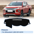 Dash Cover for Mitsubishi L200 (2015–2019) Polyester Black Blue Edge Set