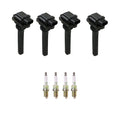 Set of 4 Ignition Coils & 4 Spark Plugs for Suzuki Tracker Vitara (1999–2005)