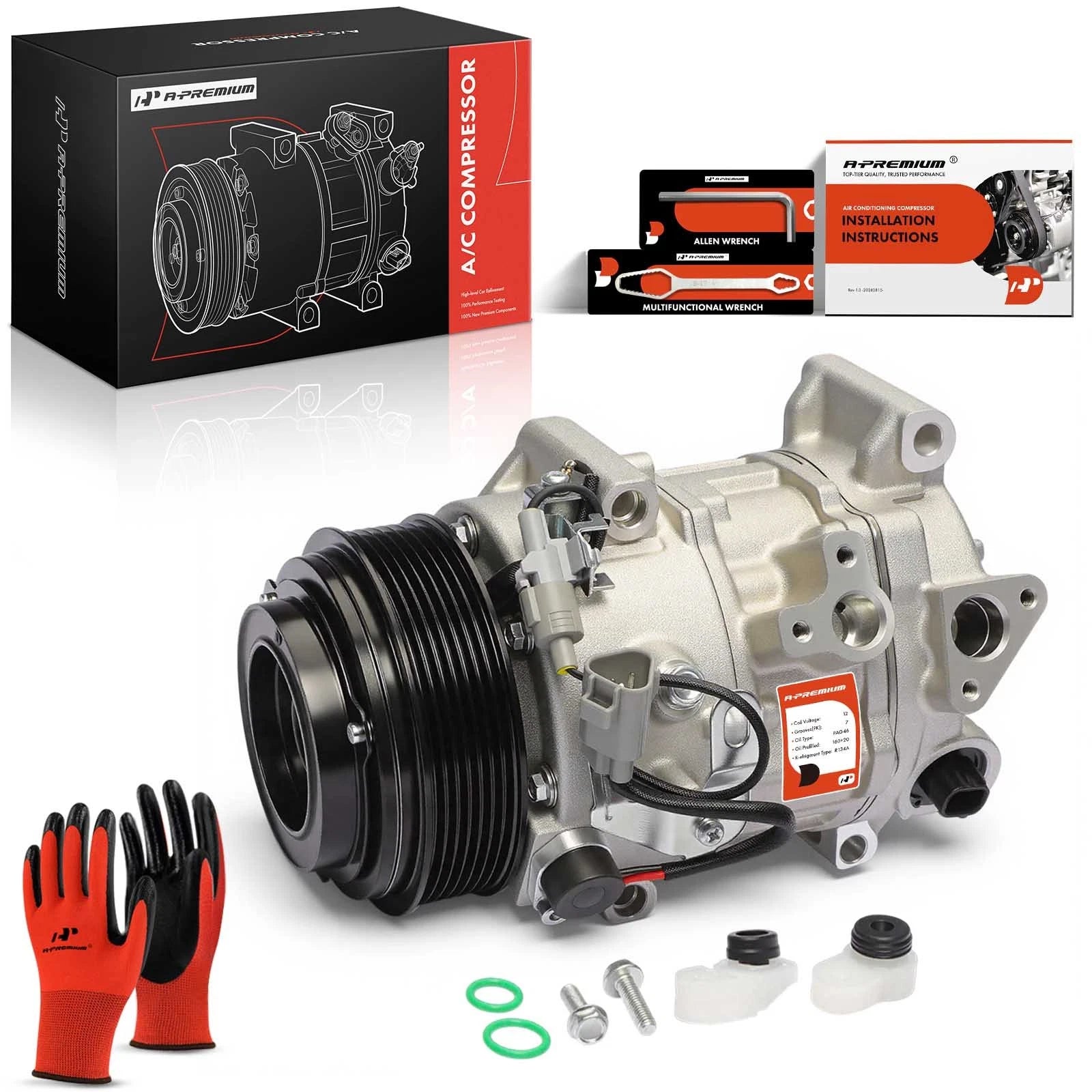 A/C Compressor With Clutch for Toyota Highlander (2014–2016) Lexus IS200t