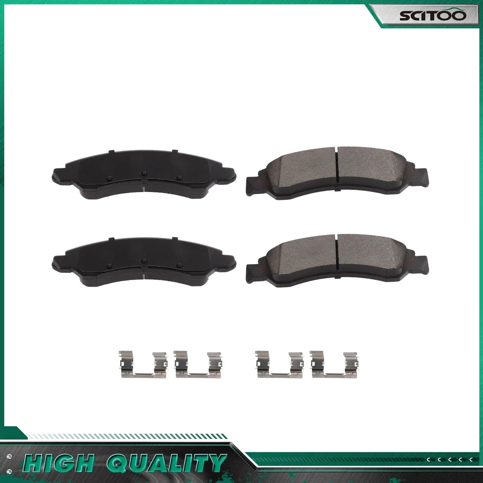 Set of 4 Front Semi-Metallic Brake Pads for Chevrolet Avalanche, Silverado 1500 (2005–2006)
