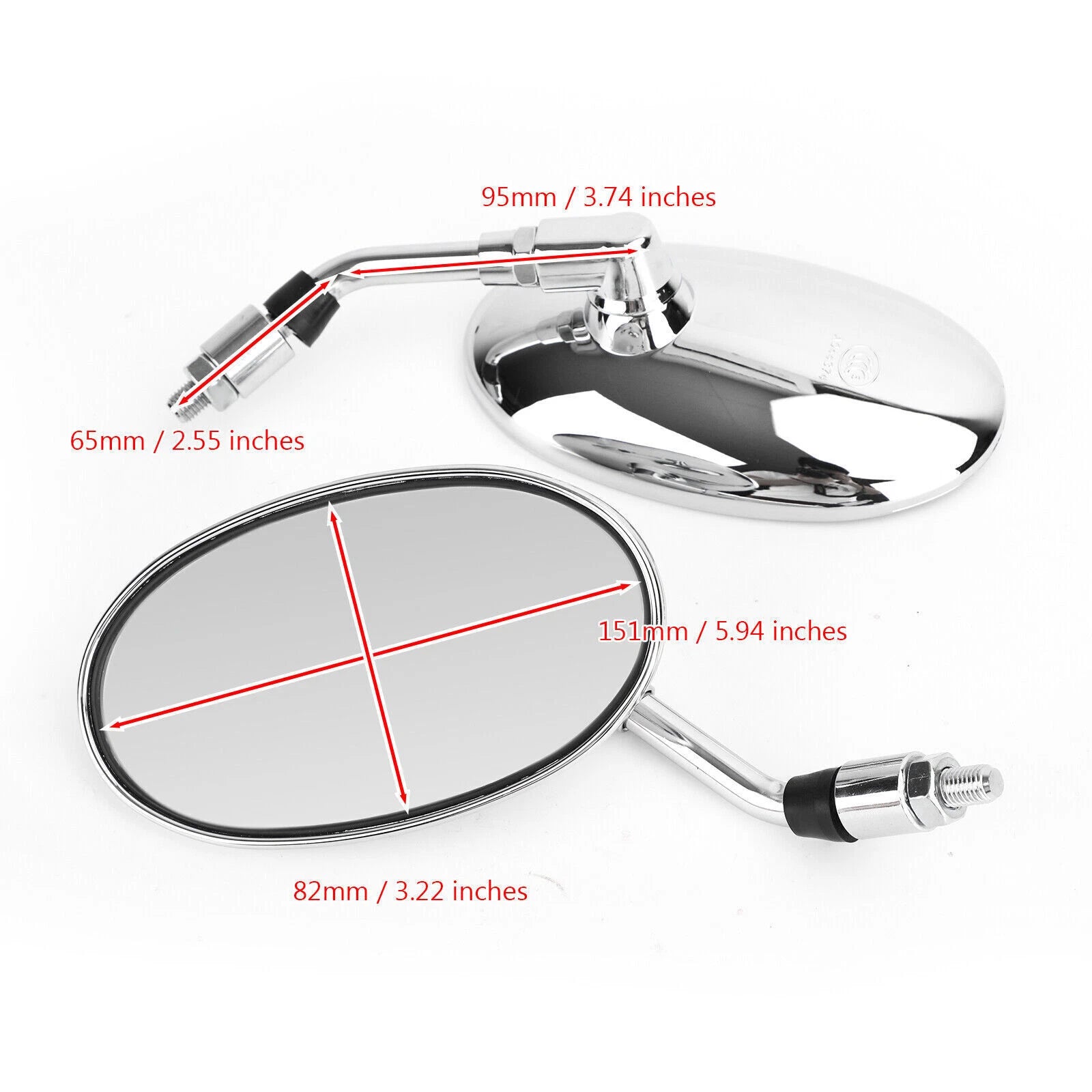 Rearview Side Mirrors for Honda Shadow VT1100 VT750 VT600 VF750 (1983–2007)