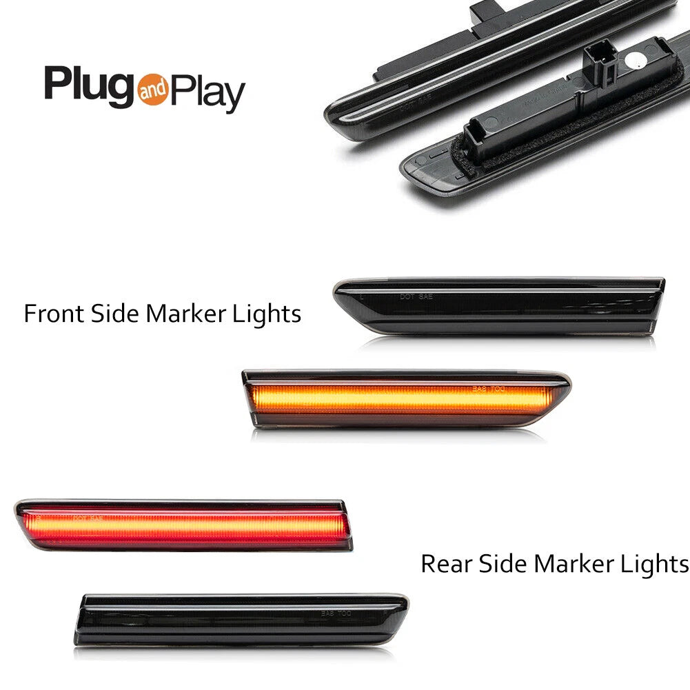 Set of 4 Smoked LED Side Marker Lights for Acura TL (2004–2008)