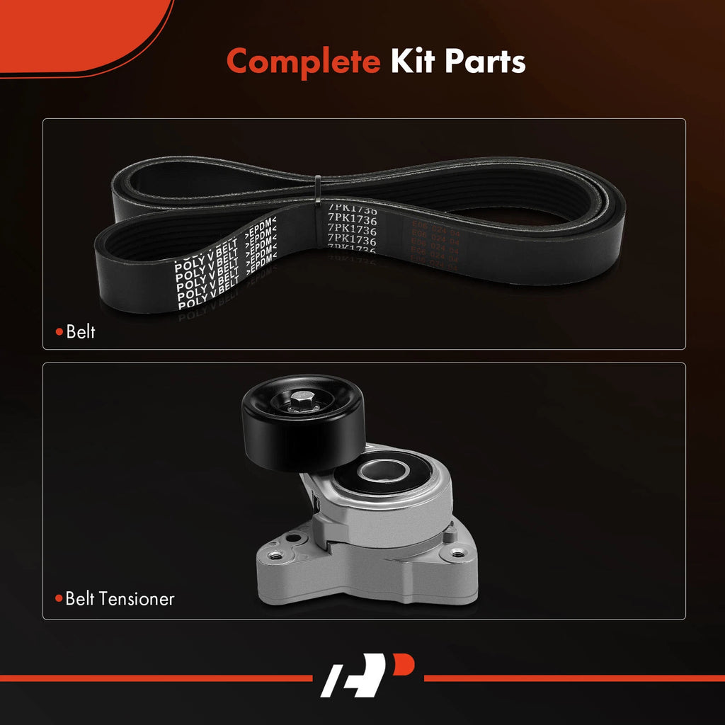 2X Serpentine Belt Drive Component Kit for Honda CR-V (2002-2006)