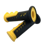 7/8" Yellow "R" Engraved Hand Grips for Kawasaki EX ZR ZRX ZX ZXR ZZR Ninja