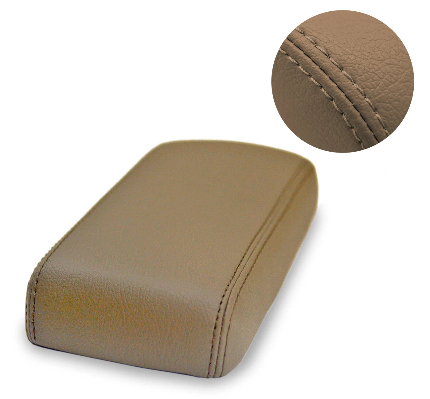 Center Console Lid Armrest Cover for Acura TL (1995–1998) Dark Beige PVC Leather