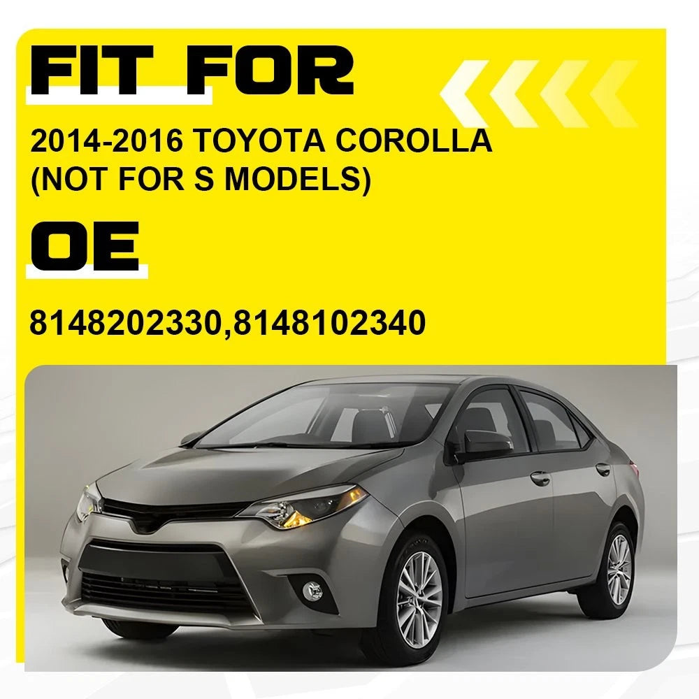 Pair Fog Light Bezels for Toyota Corolla (2014–2016)