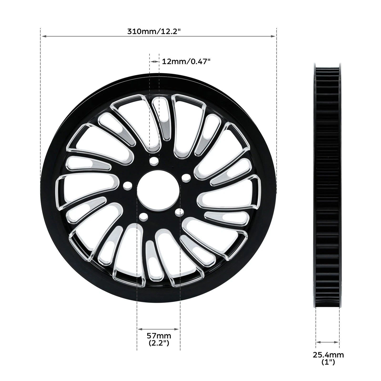 Rear Wheel Belt Pulley Sprocket for Harley Touring Electra Glide (1997–2008)