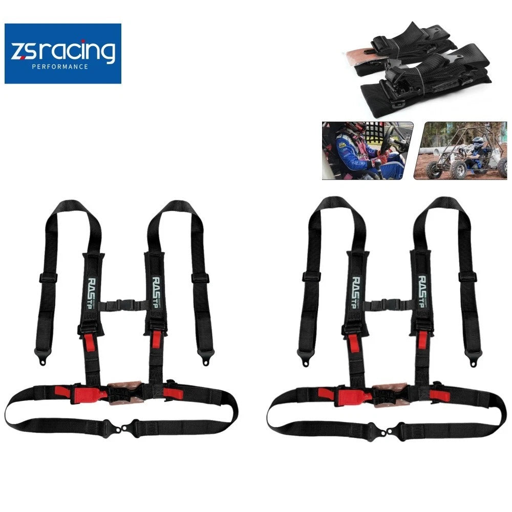 Set of 2 Racing Style 4-Point Harness Belts for UTV ATV