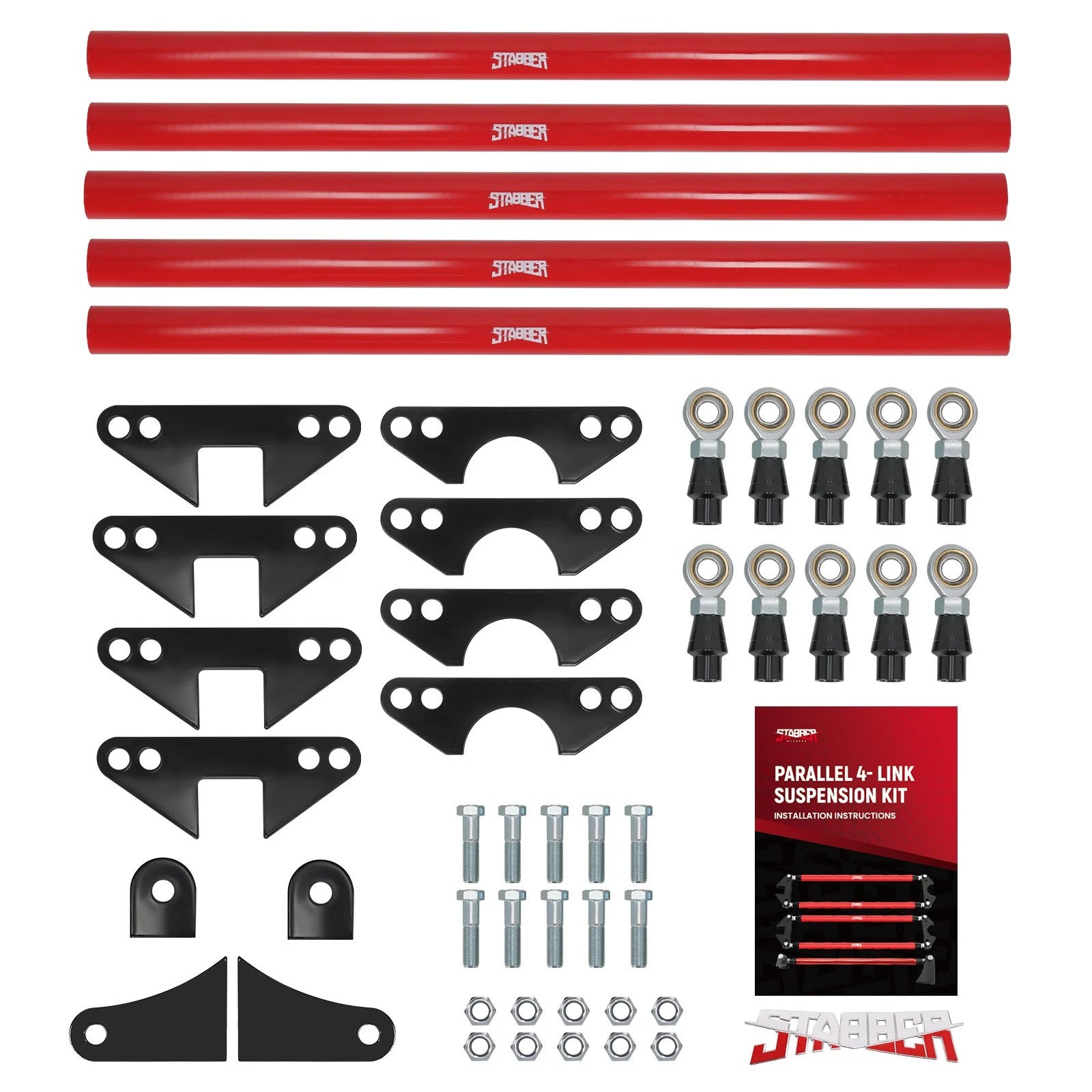 4 Link Kit with Panhard for Rat Trucks (Steel DOM Tubing, 1.25" OD)