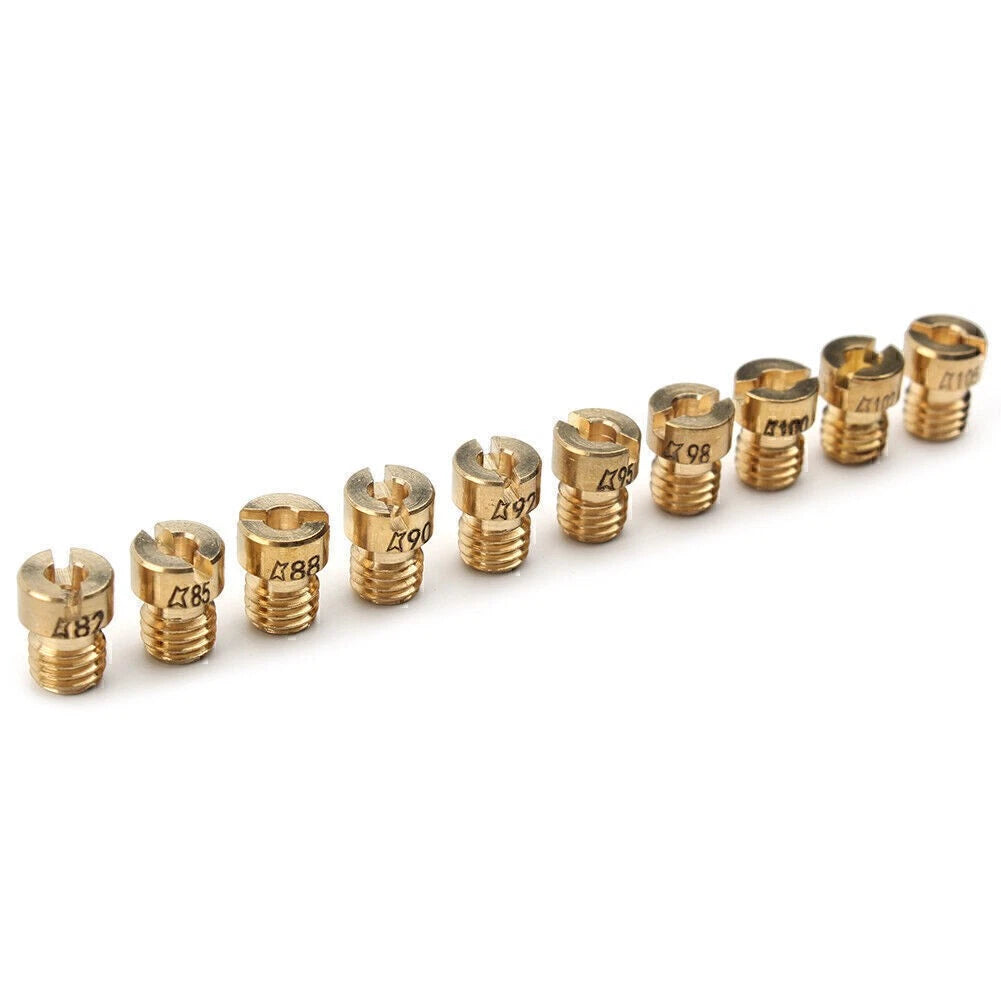 10PCS Carburetor Main Jet for GY6 50cc 139QMB (2000–2023) PZ19 82-105