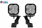 SS3 Pro White LED Ditch Light Kit for Toyota Tacoma (2016–2023)
