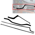 Set of 4 Piano Black Dashboard Panel Cover Trim Strips for Audi A4 A5 (2016–2023)