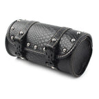 Leather Motorcycle Tool Bag for Universal Fork Handlebar Saddlebag Roll