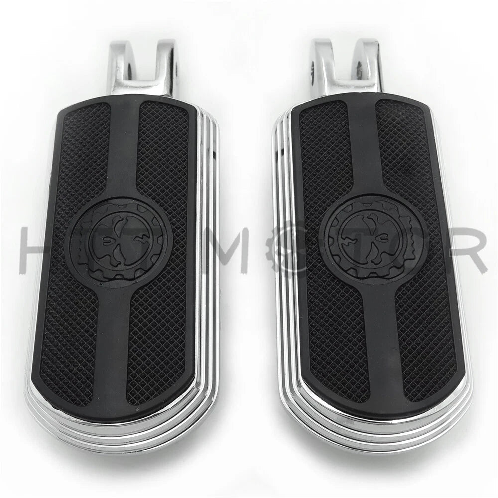 Chrome Skull Rubber Footpeg for Harley FXBB FXBR FXBRS FXLR (2018–Later)