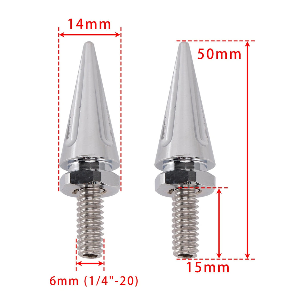 3X Silver Spike Windshield Bolts for Street Glide Electra Glide Touring (1996–2013)