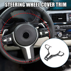 Steering Wheel Cover Trim Frame for BMW F20 F21 Carbon Fiber Pattern Black